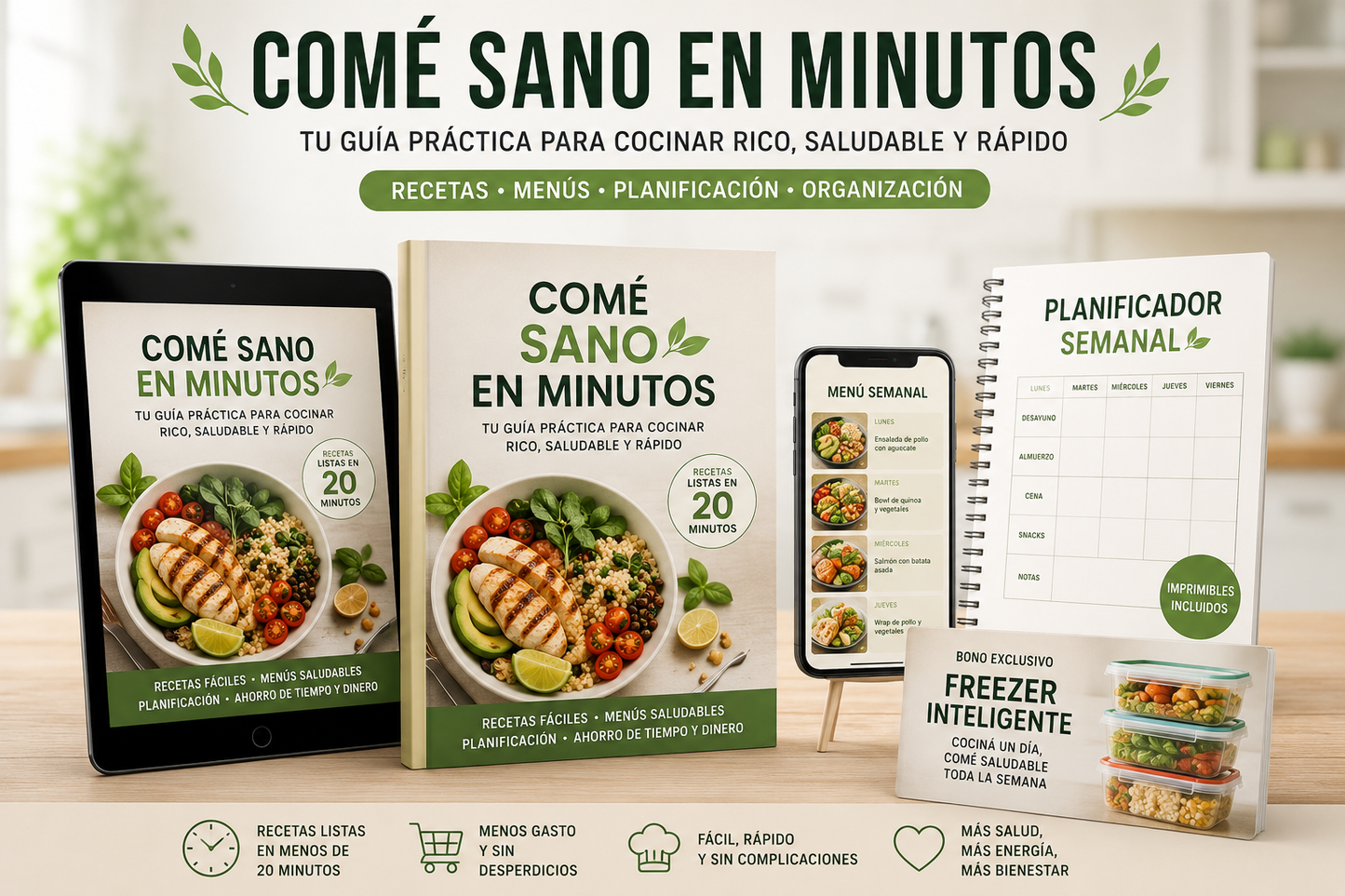 Comé sano en minutos | Ganá tiempo en tu día a día
